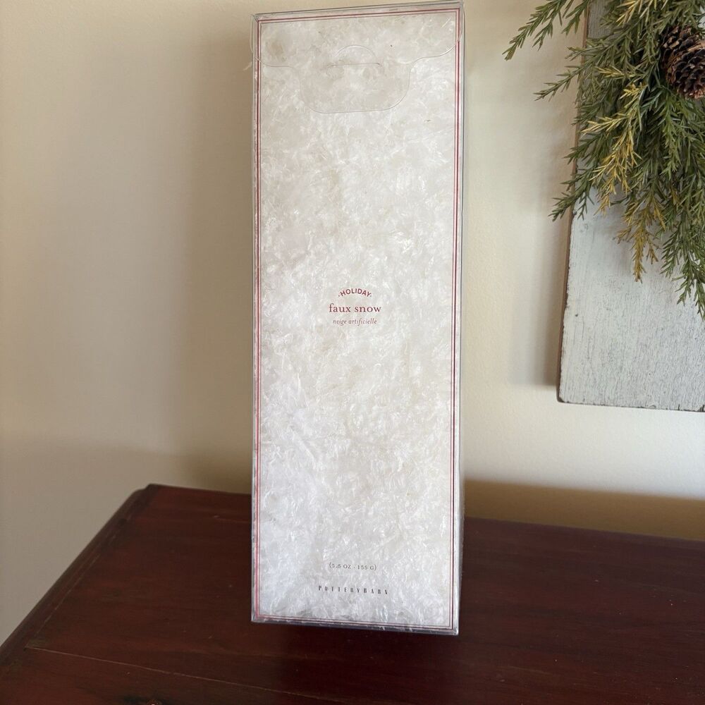 New Pottery Barn Faux Snow Christmas Holiday Village Accessory Decor 5.5oz